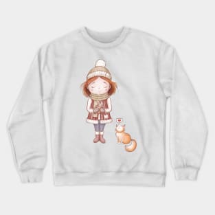 Cute girl Crewneck Sweatshirt